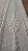 100% linen with natural border hemstiched table runner