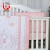 Import 100% Organic cotton pink rabbit theme printed baby boy cot custom baby bedding from China