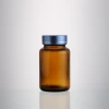 100ml  Food Supplement Drug Vitamins Pill  brown amber glass medicine bottle with lid