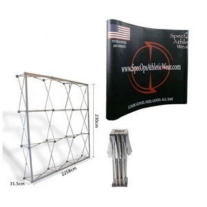 10Ft Portable Folding Aluminum Trade Show Backdrop  Quick Display Banner Stand