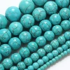 10mm bead cabochon natural turquoise loose customized Synthetic gemstone for bracelet