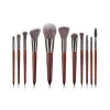 11 pcs new design best quality cosmetic eyeshadow cheek powder foundation concealer wood handle makeup brush