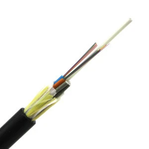 12 24 72 96 144 core ADSS Aramid Yarn fiber optic cable Outdoor Non Metal Fiber Optic Cable