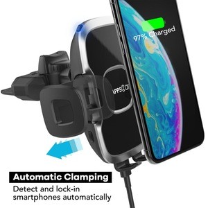 15W Auto Infrared Qi Fast Wireless Charger Car Holder Car Mount Charging For Car