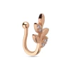 1Pcs Punk Style Non Puncture Nose Ring Women U-shaped Zircon Piercing Nose Clip Cuff Nostril Earring Body Jewelry Gifts