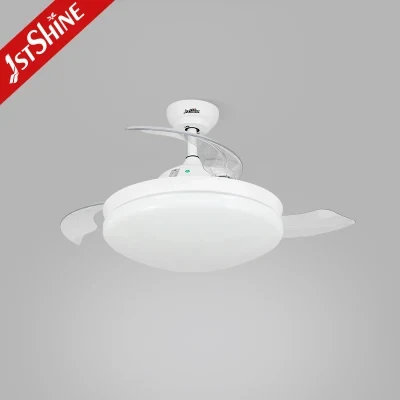 1stshine LED Ceiling Fan 3 Clear PC Blades Silent Motor Retractable Ceiling Fan