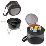 2 in 1 Portable Charcoal Barbecue BBQ Grill with Cooler Bag