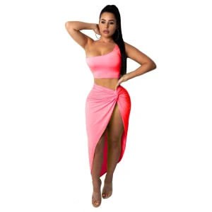 2 piece sexy dresses sets crop top outfits women club wear