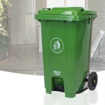 2 wheels garbage bin outdoor100 liters 26 Gallon  waste bin