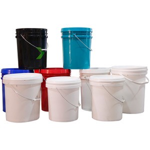 20 l/liter plastic water bucket car wash screw lid top with logo carwash pail