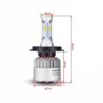 2016 New Auto Parts 6500K 8000LM 72W S2 CSP H4 Hi/Low beam Car Led Headlight