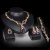 2018 African Necklace Kundan Bridal Red Amethyst  Gemstone Jewelry Set of Ring Earrings and Necklace