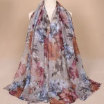 2018 factory scarfs hijabs printed viscose scarf pattern digital print beautiful flowers shawls