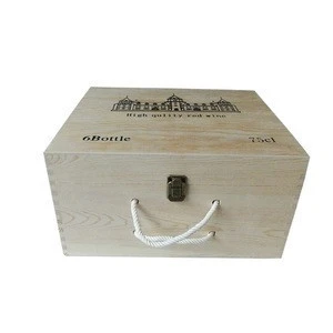 2018 Home decoration nautical painted wine box wooden with Handle