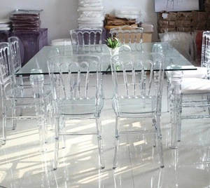 2018 new modern design glass wedding/acrylic table for event ,dining room furniture ,dining table and chairs set on sale