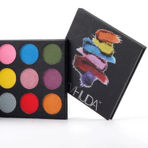 2018 New VVHUDA Cosmetics Makeup Leather Palette 9 Color Private Label Eyeshadow Palette