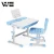 Import 2019 Kids Study Table Child Reading Table Customized Writing Pencil Drawer Plastic Kids Table And Chair Set from China