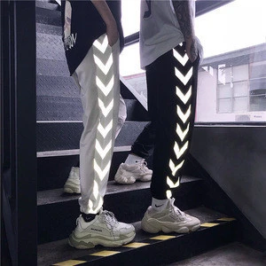 2019 Latest stripe reflective pants custom mens hip-hop casual jogger sweatpants fashion men&#039;s trousers pants