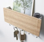 2020 Amazon Top Seller Wooden Wall Mount Storage Racks Floating Phone and Key Holder Key Organizer Hooks