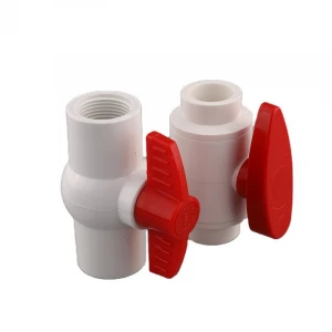 2020 china supplier manufacturing plastic 50mm grey color  pvc ball valve