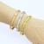 Import 2020 Ladies Crystal Stone Cuff Stainless Steel Jewelry Engraved Love Screw Bracelet Bangle from China