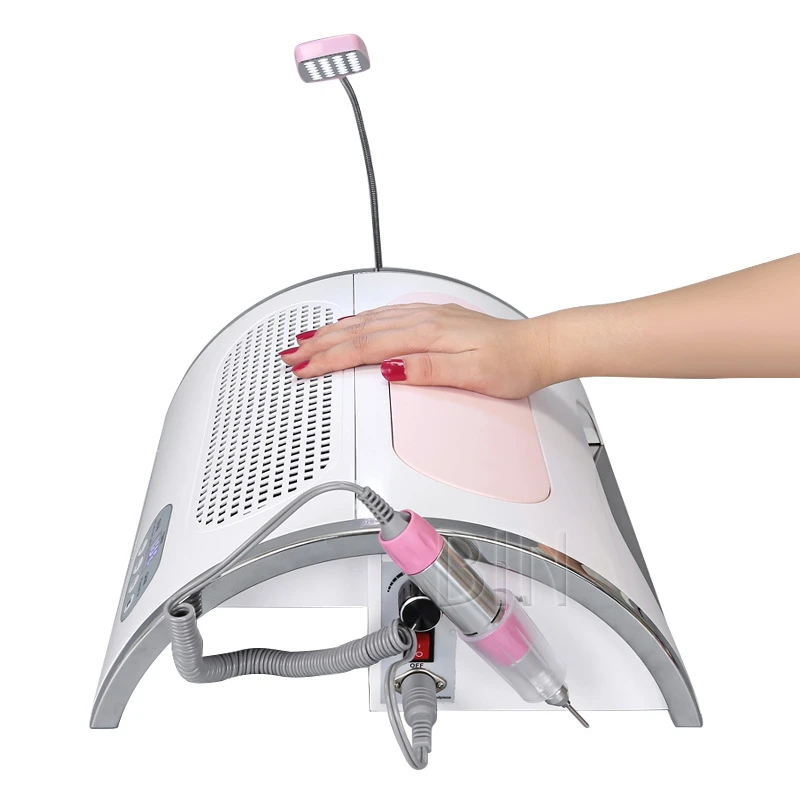 2020 New 5 in 1 LED Light Nail Drill Machine 54W Nail Dryer Lamp 3 Fans 2 Filters Nail Dust Collector