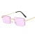 2020 Newest Rectangle Small Lens Sunglasses Metal Rimless Sun Glasses Personality Style Trendy Shade Sunglasses