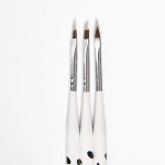 2020 Top Quality Gel Brush 3 PCS Plastic Handle Imported Nylon Paint Brush Set