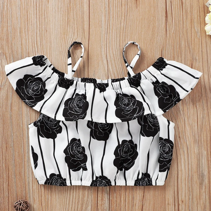 2020 Wholesale Kid Cloth Girls&#x27; Baby Boutique Children Summer Outfit Little child Casual Wear Girl Clothing Set