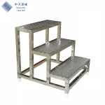 2021 High Quality Durable Warehouse Stainless Steel Steps Ladder with Platform