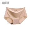 2021 hot sale Mid waist ice silk underwear female breathable large size seamless panties