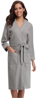 2021 Spring and Summer Waffle Bathrobe Lightweight Women and Men Robe Soft Sleepwear