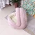 Import 2021 Super Thicken Pink Blue Cute Cat Cave Stocked Plush Round Pet Bed Cat Bed With Funny Ball from China