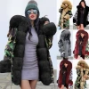 2021 Thick Warm Fox Fur Hooded Winter Down Coat Women Down Jacket Thick Warm Parkas Female Outerwear