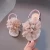Import 2022 Summer children shoes girl fashion pure color soft bottom flower princess shoes handiness beach elastic band casual sandals from China