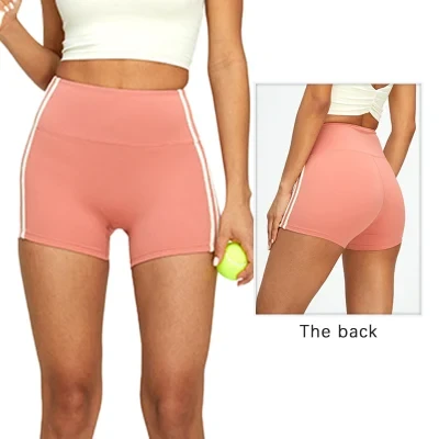 2023 New Fashion Yoga Tight Fitness Clothing Workout Active Wear Peach Buttock Lifting Quick-Drying Contrasting Color Breathable Sports Gym Shorts for Women