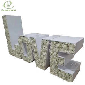 26 letters customized wedding favor love decoration artificial flowers decor