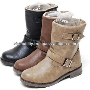 2sbd0838 winter fur synthetic leather riding boots