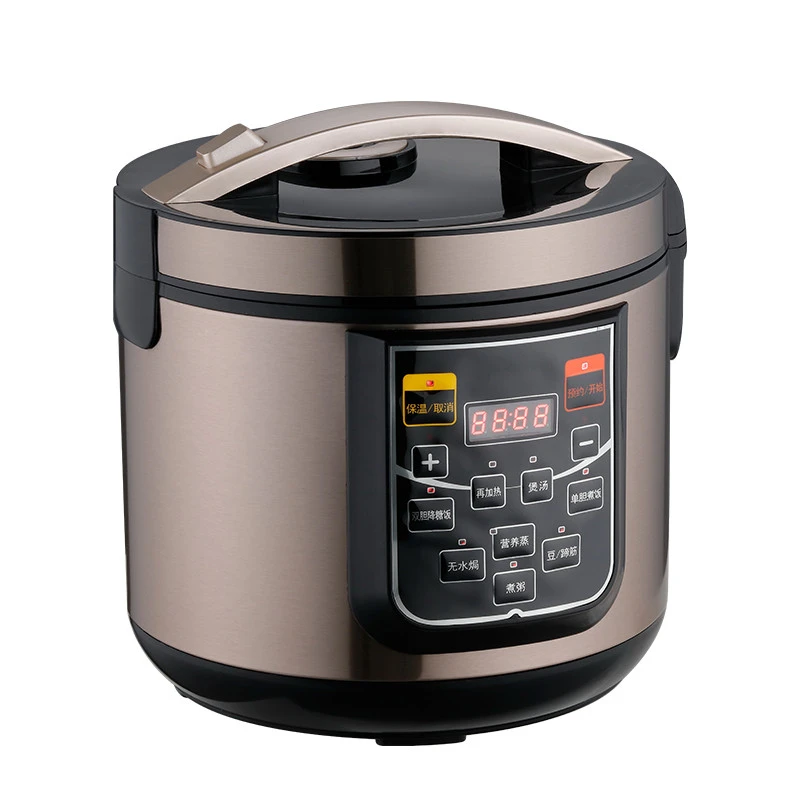 304 Double Gallbladder Stainless Steel Intelligent Multi-Functional Household 5L Hypoglycemic Cooking Rice Cooker Electric