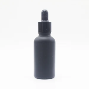 30ml Serum Essential Oil Eliquid frosted black Colored Glass Dropper Bottles CBD oil MRTS-019T