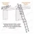 Import 3*4 12 steps Aluminum stretchable folding ladders with handle from China