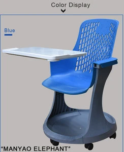 360 rotary plastic conference chair with large storage Professional plastic chair with arm best service and low price