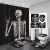 3D styles skeleton bathroom Curtain mat Set with Hooks