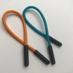 3mm round polyester cord zipper puller with plastic ends