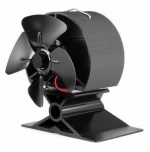 4 Blades No Electronic Needed Aluminum Heat Powered Stove Fan Heat Up Fireplace Fan Wood Burning Fan