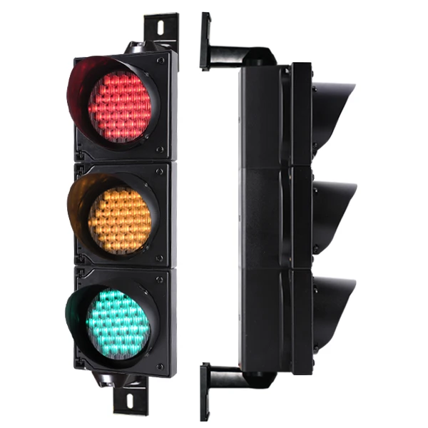 4 Inch Led Traffic Light with Hooded Red & Amber &Green Signals on Sale
