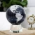 Import 4.5 inch unique spinning Black and silver political map globe powered by light,solar energy from China