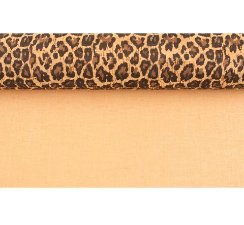 45*30CM Leopard print Cork fabric cork pu leather sheet randomly by piece for shoes bags box packaging wallet