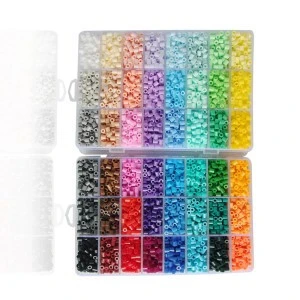 48 Colors 5 mm Fuse Bead Set Compatible Kids Add Color Number Supply Refill Bag 2 pcs Ironing Paper Parts pixel beads