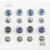 Import 488# 12mm New Style Matte Rainbow 4 Parts Spring Snap Button from China